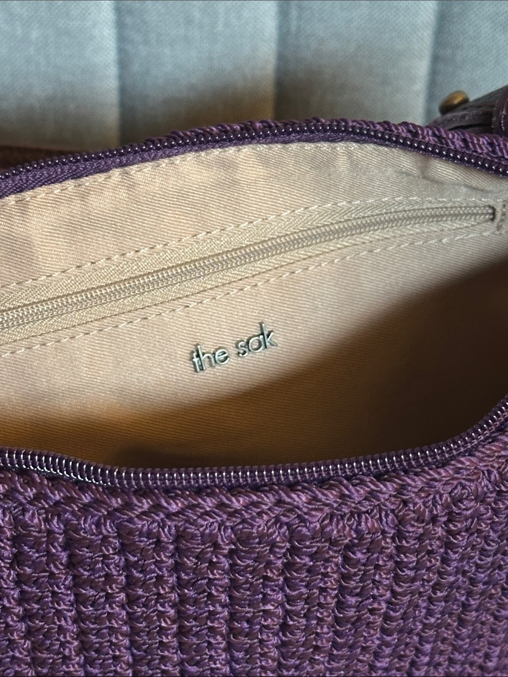 The Sak Woven Plum Crossbody Bag with Adjustable Strap - Picture 4 of 5